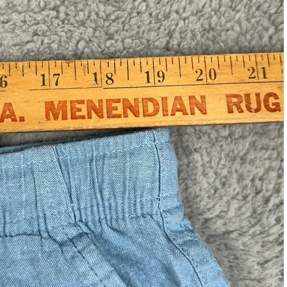 Old Navy Linen Blend Jogger Shorts Mens XL Blue Pull On Stretch Waist Casual EUC